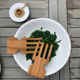 Couverts a salade en bois de Tek